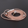 KBEAR 4 core Copper cable with metal interface 2 pin/QDC/MMCX with 3.5MM Connector for KBEAR KB06 ZSX ZS10 PRO