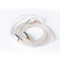 KBEAR 8 Core Silver Plated Cable With MMCX/2PIN/QDC Pins Use For ZS10 PRO ZSN PRO AS16 ZSN AS10 AS12