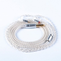 KBEAR 8 Core Silver Plated Cable With MMCX/2PIN/QDC Pins Use For ZS10 PRO ZSN PRO AS16 ZSN AS10 AS12