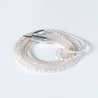 KBEAR 8 Core Silver Plated Cable With MMCX/2PIN/QDC Pins Use For ZS10 PRO ZSN PRO AS16 ZSN AS10 AS12