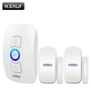 KERUI M525 Home Security Welcome Wireless Doorbell Smart Chimes Doorbell Alarm LED Light 32 Songs with Waterproof Touch Button
