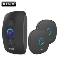 KERUI M525 Home Security Welcome Wireless Doorbell Smart Chimes Doorbell Alarm LED Light 32 Songs with Waterproof Touch Button
