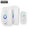 KERUI M525 Home Security Welcome Wireless Doorbell Smart Chimes Doorbell Alarm LED Light 32 Songs with Waterproof Touch Button