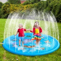 Kids Sprinkler Pad Mat Children Summer Outdoor Water Splash Play Mat Lawn Inflatable Sprinkler Cushion Toy Fast Shipping