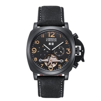 KIMSDUN K-712D Belt Tourbillon Automatic Mechanical Watch Waterproof Luminous Business Men Wristwatch