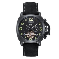 KIMSDUN K-712D Belt Tourbillon Automatic Mechanical Watch Waterproof Luminous Business Men Wristwatch