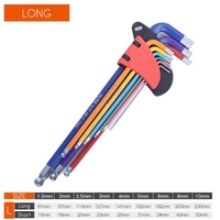 KINDLOV Hex Wrench Set Double-End Torx Star L Shape Allen Key Ball-head Screwdriver 9Pcs Universal Spanner Repair Hand Tools