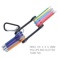 KINDLOV Hex Wrench Set Double-End Torx Star L Shape Allen Key Ball-head Screwdriver 9Pcs Universal Spanner Repair Hand Tools