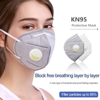 KN95 Respirator mask Polution Anti Dust Mask with valve Safety Protective Reusable Non-medical Mask