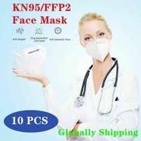 N95 FFP2 5-Layer Mask Respirator for Dust Pollution Protection Disposal Ordinary Non-medical Masks