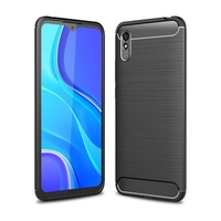 Naxtop Full Protective Phone Case Carbon Fiber Brushed Soft Bumper Back Cover for Xiaomi Redmi 9 / Redmi 9A / Redmi 9C / Redmi 10X 4G / Redmi 10X 5G / Redmi 10X Pro 5G