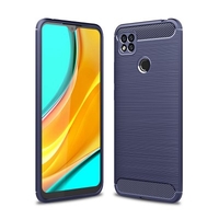 Naxtop Full Protective Phone Case Carbon Fiber Brushed Soft Bumper Back Cover for Xiaomi Redmi 9 / Redmi 9A / Redmi 9C / Redmi 10X 4G / Redmi 10X 5G / Redmi 10X Pro 5G