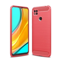 Naxtop Full Protective Phone Case Carbon Fiber Brushed Soft Bumper Back Cover for Xiaomi Redmi 9 / Redmi 9A / Redmi 9C / Redmi 10X 4G / Redmi 10X 5G / Redmi 10X Pro 5G