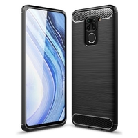 Naxtop Full Protective Phone Case Carbon Fiber Brushed Soft Bumper Back Cover for Xiaomi Redmi 9 / Redmi 9A / Redmi 9C / Redmi 10X 4G / Redmi 10X 5G / Redmi 10X Pro 5G