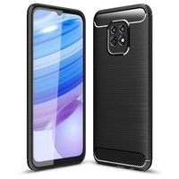 Naxtop Full Protective Phone Case Carbon Fiber Brushed Soft Bumper Back Cover for Xiaomi Redmi 9 / Redmi 9A / Redmi 9C / Redmi 10X 4G / Redmi 10X 5G / Redmi 10X Pro 5G