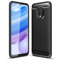 Naxtop Full Protective Phone Case Carbon Fiber Brushed Soft Bumper Back Cover for Xiaomi Redmi 9 / Redmi 9A / Redmi 9C / Redmi 10X 4G / Redmi 10X 5G / Redmi 10X Pro 5G