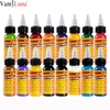 New 16pcs Colors 30ml/ bottle Eternal Tattoo Ink Set Pigment Bottle Permanent For Makeup Art Beauty Skin Body Art