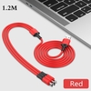 New 3-in-1 Liquid Silicone Data Cable Charging Cable 1.2M Automatic Routing Magic Line Soft Cable For Lighting/Micro USB/Type-C