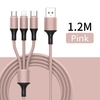 New 3-in-1 Liquid Silicone Data Cable Charging Cable 1.2M Automatic Routing Magic Line Soft Cable For Lighting/Micro USB/Type-C