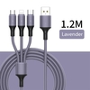 New 3-in-1 Liquid Silicone Data Cable Charging Cable 1.2M Automatic Routing Magic Line Soft Cable For Lighting/Micro USB/Type-C