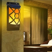 New 96LED Solar Wall Light Led Flame Light Outdoor Garden Light Garden Landscape Decorative Light Household Induction Street Light