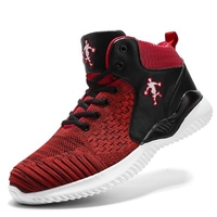 New Casual Shoes Men Breathable Mesh Flying Woven Basketball Shoes Convenient Lace-Up Lightweight Comfortable Soft sole Sports Hiking Shoes