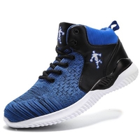 New Casual Shoes Men Breathable Mesh Flying Woven Basketball Shoes Convenient Lace-Up Lightweight Comfortable Soft sole Sports Hiking Shoes