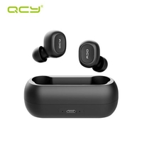 New English Version QCY T1C Mini Bluetooth Earphones with Mic Wireless Sports Headphones Noise Cancelling Headset with Charging Box