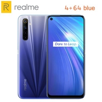 New EU Version OPPO Realme 6 6.5inch Fullscreen 4300mAh 64MP AI Quad Camera Mobile Phone
