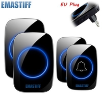 New Home Welcome Doorbell Intelligent Wireless Doorbell Waterproof 300M Remote EU AU UK US Plug Smart Door Bell Chime