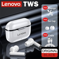 NEW Original Lenovo LP1 TWS Wireless Earphone Bluetooth 5.0 Dual Stereo Noise Reduction Bass Touch Control Long Standby 300mAH