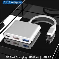 New USB HUB USB C to HDMI VGA Type-C PD Charging Adapter Dock For MacBook Pro Accessories Type C USB 3.0 Splitter HUB