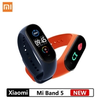 NEW Xiaomi Mi Band 5 Smart Bracelet 4 Color AMOLED Screen Mijia Miband 5 Smartband Fitness Traker Bluetooth Sport Waterproof