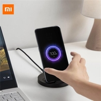 New Xiaomi vertical maximum 20W wireless charger flash rechargeable Qi compatible mobile phone holder horizontal black