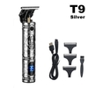 Newest 10w High Power Professional Hair Trimmer Cordless LCD Display Metal Body Hair Clippers High Performance Hair Cut Machine for Barber