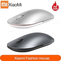 Newest 2.4GHz Xiaomi Bluetooth Fashion Mouse Wireless Game Metal Portable Mouse - Black China - Black