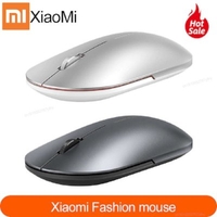 Newest 2.4GHz Xiaomi Bluetooth Fashion Mouse Wireless Game Metal Portable Mouse - Black China - Black
