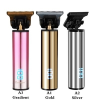 Newest In 2021 LCD Display Hair Clipper USB Charge Durable T-Outliner Skeleton Cordless Haircut Trimmer