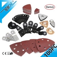 NEWONE Starlock Bi-Metal Oscillating Saw Blade Multitool Renovator Precision Saw Blades with Finger Sand Paper for Wood/Tile Cut