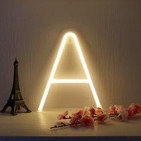 Night Light Neon Alphabet Lamp 26 Letters Number Color Change for Birthday Wedding Party Bedroom Wall Hanging Decor Light Night