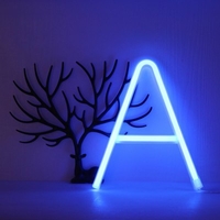 Night Light Neon Alphabet Lamp 26 Letters Number Color Change for Birthday Wedding Party Bedroom Wall Hanging Decor Light Night