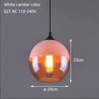 Nordic Modern Hanging Glass Pendant Lamp Fixtures E27 E26 LED Pendant Lights for Kitchen Restaurant Bar Living Room Bedroom