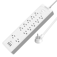 NTONPOWER Power Strip US Plug Extension Board Surge Protector Extension Socket With 12Ports 3USB Extension Cable For Home Office