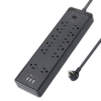 NTONPOWER Power Strip US Plug Extension Board Surge Protector Extension Socket With 12Ports 3USB Extension Cable For Home Office