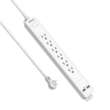 NTONPOWER Surge Protector 1080J Power Strip Wall Mounted With 6 Outlets 2 USB Charging Ports Flat Plug for Home Theater Office