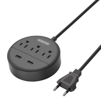 NTONPOWER Travel Mini Usb Socket EU Plug TO US Plug With 3US Socket 2USB Wall Mounted Power Strip For Cruise Ships/Business Trip