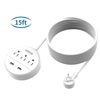 NTONPOWER Universal Power Strip US 15ft Extension Plug Outlet With Usb Extension Socket Lightweight For Home and Nightstand