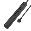 NTONPOWER Universal Power Strip US Plug Extension Cord Surge Protector Outlet with Usb Extension Plug Multi Plug for Home Office