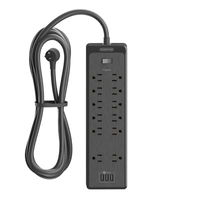 NTONPOWER US Power Strip Extra Long Extension cable With 4.6M Usb Wall Socket Surge Protectot Multi Plug For Home Office Kitchen