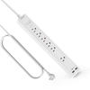 NTONPOWER Wall Mounted US Power Strip Plug 10ft Extension Board Power Socket with Usb White Surge Protector For Home Office